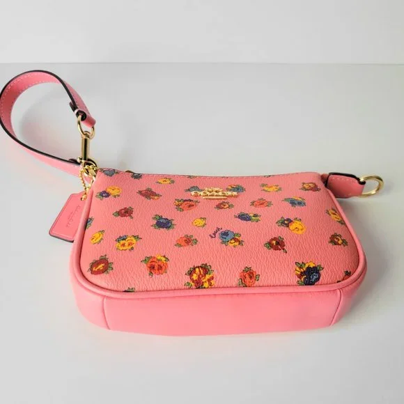Coach C9931 Mini Vintage Rose Nolita 15 Wristlet Clutch Pink Lemonade - Picture 5 of 6